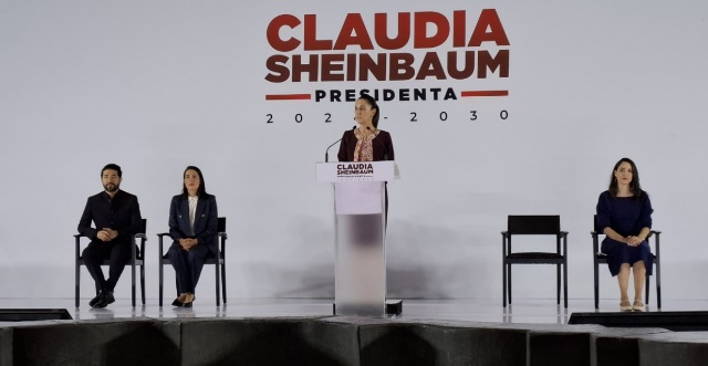 Claudia Sheinbaum da a conocer designaciones de su gabinete de gobierno. Imagen del youtube de la conferencia de prensa.