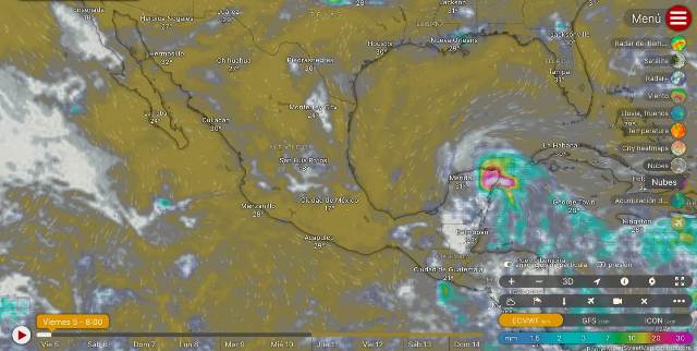 EL CENTRO DEL HURACÁN BERYL HA INGRESADO A LA PENÍNSULA DE YUCATÁN.- clamorsocial.com