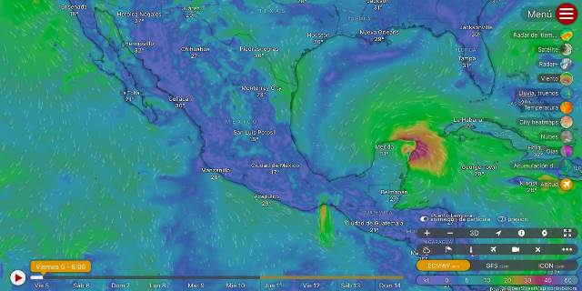 EL CENTRO DEL HURACÁN BERYL HA INGRESADO A LA PENÍNSULA DE YUCATÁN.- clamorsocial.com