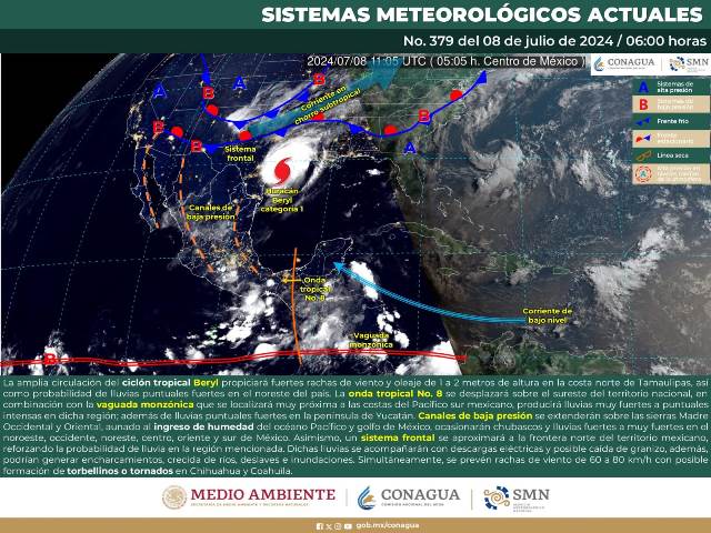 LLUVIAS PUNTUALES INTENSAS EN VERACRUZ, TABASCO, CHIAPAS Y OAXACA.- clamorsocial.com