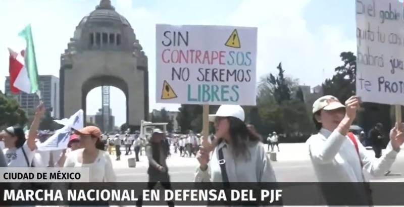 Con calles cerradas, inició marcha contra la Reforma al Poder Judicial en CDMX.clamorsocial