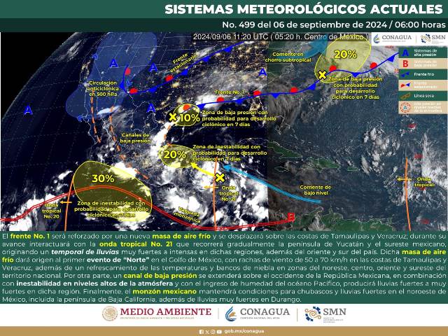 LLUVIAS INTENSAS EN PUEBLA, VERACRUZ, OAXACA, CHIAPAS, TABASCO, CAMPECHE, YUCATÁN Y QUINTANA ROO.- clamorsocial.com