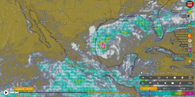 LLUVIAS PUNTUALES INTENSAS EN NUEVO LEÓN, PUEBLA, GUERRERO, OAXACA Y CHIAPAS.