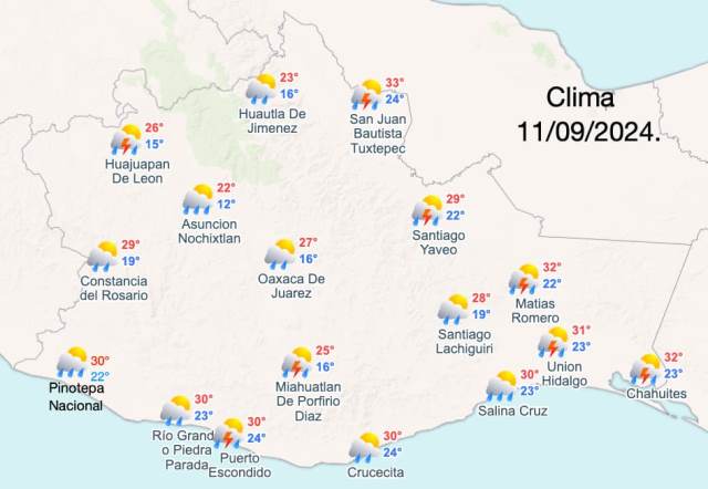 LLUVIAS INTENSAS EN GUERRERO MUY FUERTES EN OAXACA Y CHIAPAS.