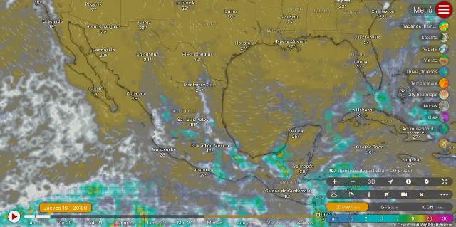 LLUVIAS INTENSAS EN CHIAPAS Y MUY FUERTES EN GUERRERO, OAXACA, PUEBLA, VERACRUZ Y TABASCO.