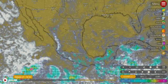 LLUVIAS PUNTUALES INTENSAS EN REGIONES DE OAXACA Y CHIAPAS.