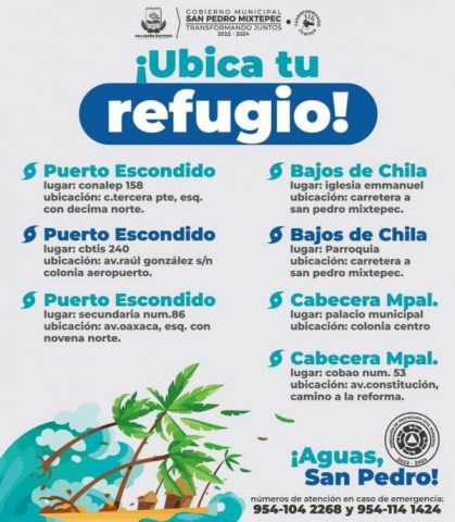 UBICA TU REFUGIO ANTE LA PRESENCIA DEL HURACÁN JOHN.- clamorsocial.com