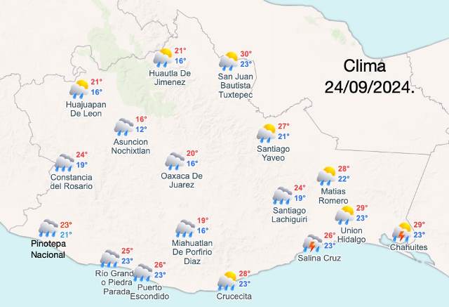 JOHN ORIGINARÁ LLUVIAS EXTRAORDINARIAS EN GUERRERO Y OAXACA.