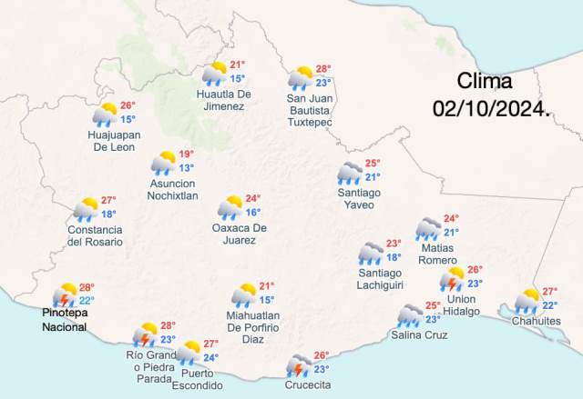 PERSISTIRÁ EL TEMPORAL DE LLUVIAS EN EL SUR, ORIENTE Y SURESTE DE MÉXICO.