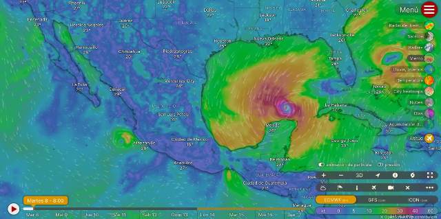 LA CIRCULACIÓN DEL HURACÁN MILTON PRODUCIRÁ LLUVIAS PUNTUALES INTENSAS EN YUCATÁN Y QUINTANA ROO
