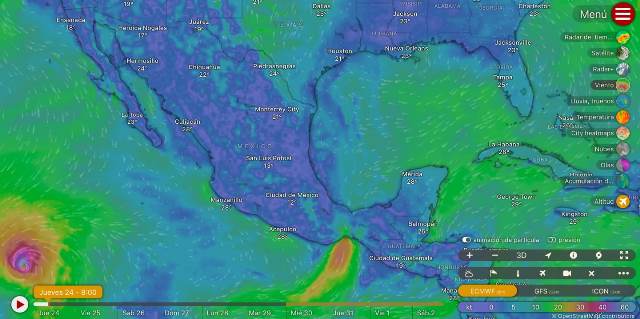 SE PRONOSTICAN LLUVIAS PUNTUALES FUERTES EN GUERRERO, OAXACA Y CHIAPAS.