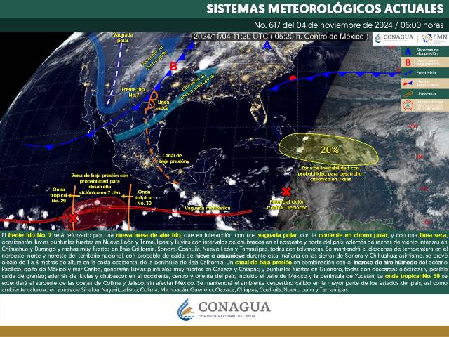 AMBIENTE CALUROSO EN GUERRERO Y OAXACA, CON LLUVIAS MUY FUERTES EN CHIAPAS Y OAXACA.- clamorsocial.com