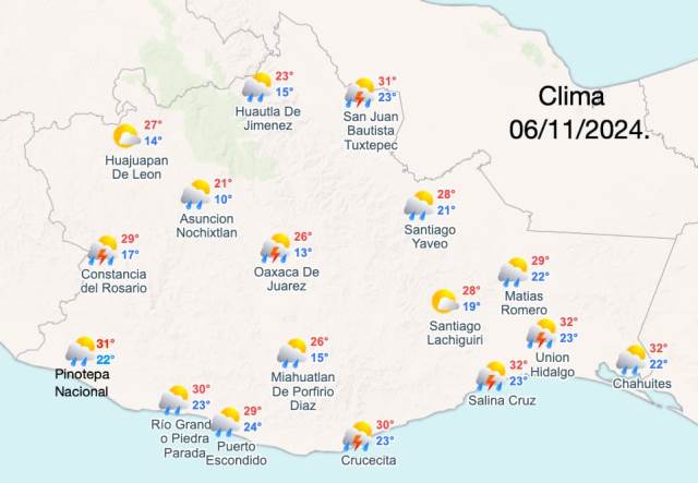 LLUVIAS PUNTUALES FUERTES EN GUERRERO, OAXACA y CHIAPAS.- clamorsocial.com