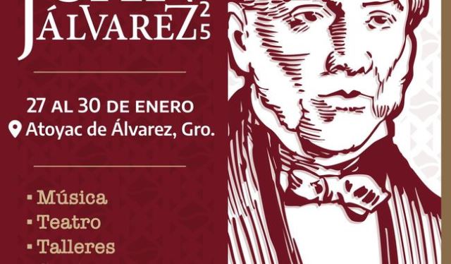 El Gobierno del estado de Guerrero, a través de la Secretaría de Cultura, realizará la "IX Jornada Cultural General Juan Álvarez 2025", con actividades artísticas y culturales, del 27 al 30 de enero en el municipio de Atoyac.
