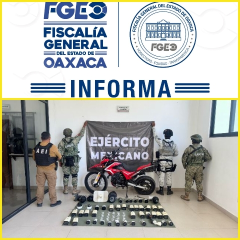 Desarticulan red de cámaras de vigilancia ilegal durante operativo conjunto entre Fiscalía de Oaxaca, DEFENSA y Guardia Nacional, acciones realizadas en la Costa