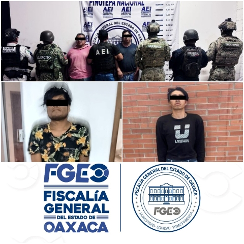 Fiscalía de Oaxaca detiene a cuatro personas por el delito de Contra la Salud; una persona fue detenida por venta de drogas afuera de una escuela en la Costa