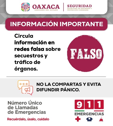 Gobierno de Oaxaca desmiente rumores sobre secuestros masivos.- clamorsocial.com