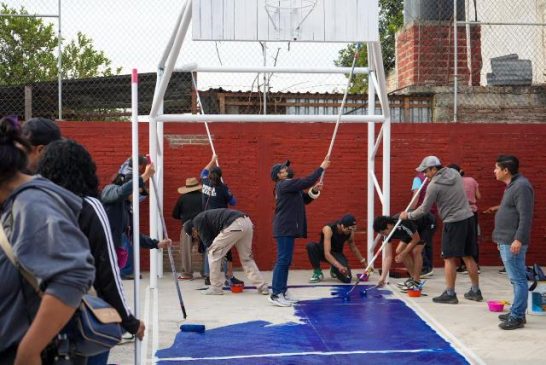 Tequio Vecinal transforma espacios públicos; llegó este sábado a la colonia Presidentes de México en Pueblo Nuevo.- clamorsocial.com