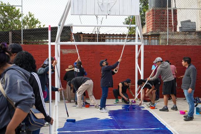 Tequio Vecinal transforma espacios públicos; llegó este sábado a la colonia Presidentes de México en Pueblo Nuevo.- clamorsocial.com