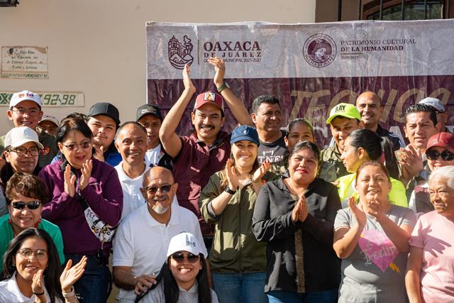 El barrio de la Merced cuenta con un nuevo rostro tras el Tequio Vecinal realizado este domingo.- clamorsocial.com