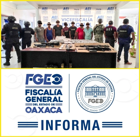 Fiscalía de Oaxaca obtiene prisión contra siete personas detenidas por agresión con disparos de arma de fuego contra elementos de la Policía Estatal, hechos ocurridos en la Costa.- CLAMORSOCIAL.COM