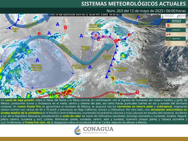 SE PRONÓSTICAN LLUVIAS PUNTUALES FUERTES EN EL SUR Y SURESTE DEL PAÍS.- CLAMORSOCIAL.COM