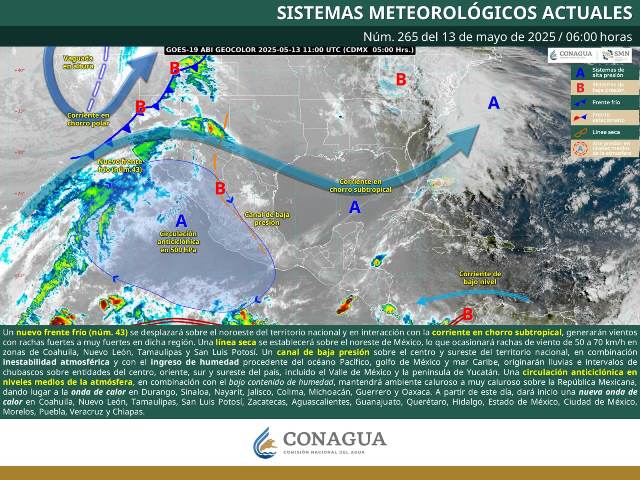 SE ESTABLECERÁ UNA ONDA DE CALOR EN GRAN PARTE DE MÉXICO, CON TEMPERATURAS SUPERIORES A 40 °C EN 17 ESTADO.- clamorsocial.com