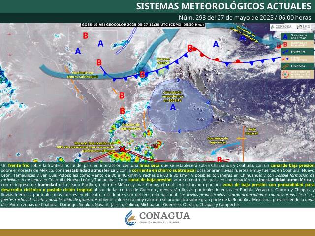 LLUVIAS PUNTUALES INTENSAS EN EL ORIENTE Y SURESTE DE MÉXICO.- clamorsocial.com