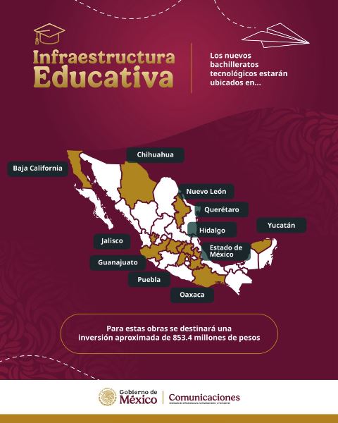 LA SICT CONSTRUIRÁ 17 PLANTELES DE BACHILLERATO TECNOLÓGICO EN 11 ESTADOS DEL PAÍS.- clamorsocial.com