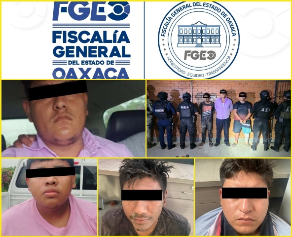 Fiscalía de Oaxaca, AEI, DEFENSA, SEMAR, GN y SSPC capturan a cuatro responsables por incendios provocados en sucursales de tiendas OXXO en Juchitán de Zaragoza.- clamorsocial.com