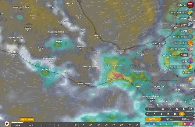 LLUVIAS PUNTUALES INTENSAS EN OAXACA Y CHIAPAS.- clamorsocial.com