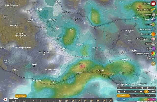 LLUVIAS PUNTUALES INTENSAS EN GUERRERO, OAXACA Y CHIAPAS.- clamorsocial.com