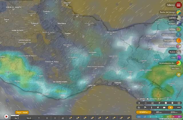 LLUVIAS PUNTUALES INTENSAS EN GUERRERO, OAXACA Y CHIAPAS.- clamorsocial.com