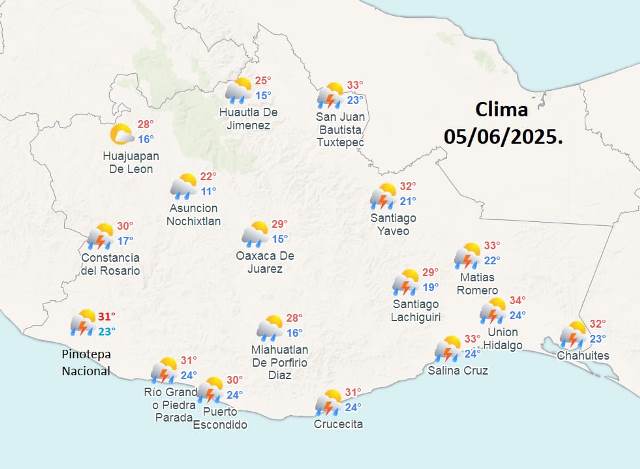 LLUVIAS PUNTUALES INTENSAS EN GUERRERO, OAXACA Y CHIAPAS.- clamorsocial.com