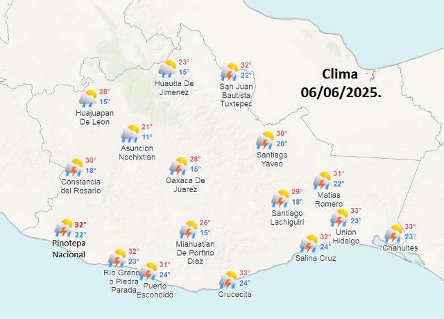 LLUVIAS PUNTUALES INTENSAS EN OAXACA Y CHIAPAS.- clamorsocial.com