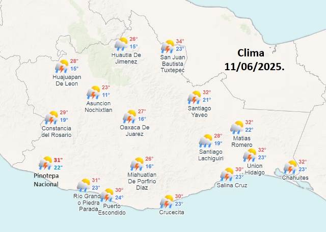 LLUVIAS PUNTUALES INTENSAS EN GUERRERO, OAXACA Y CHIAPAS.- CLAMORSOCIAL.COM
