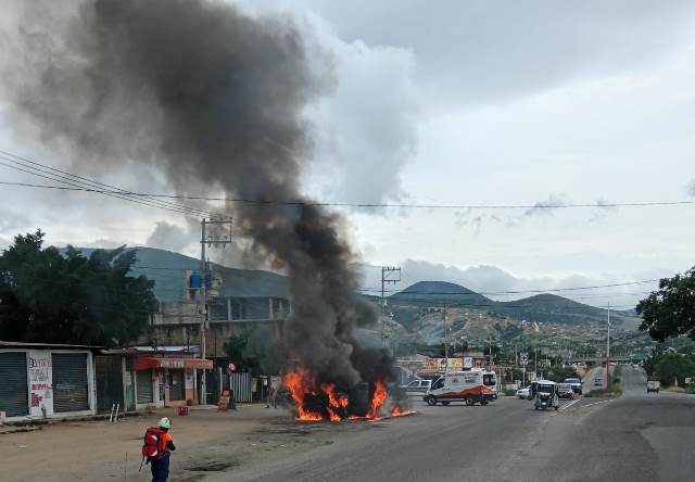 Se incendia unidad de valores en Zaachila.- clamorsocial.com