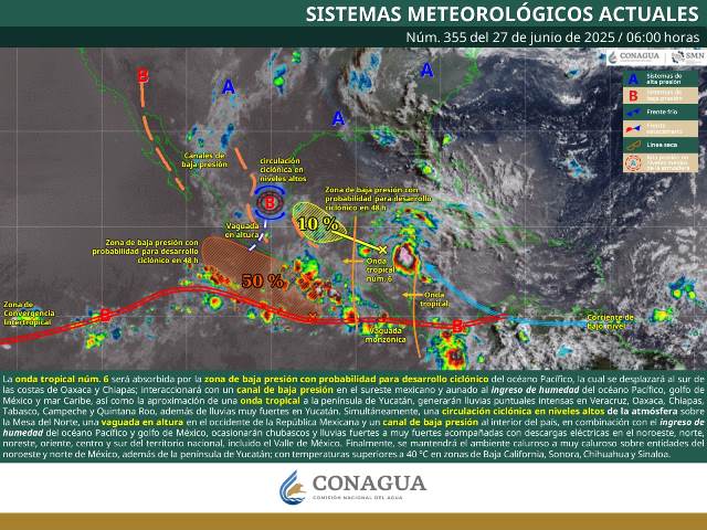 LLUVIAS PUNTUALES INTENSAS EN VERACRUZ, OAXACA, CHIAPAS, TABASCO, CAMPECHE Y QUINTANA ROO.- CLAMORSOCIAL.COM