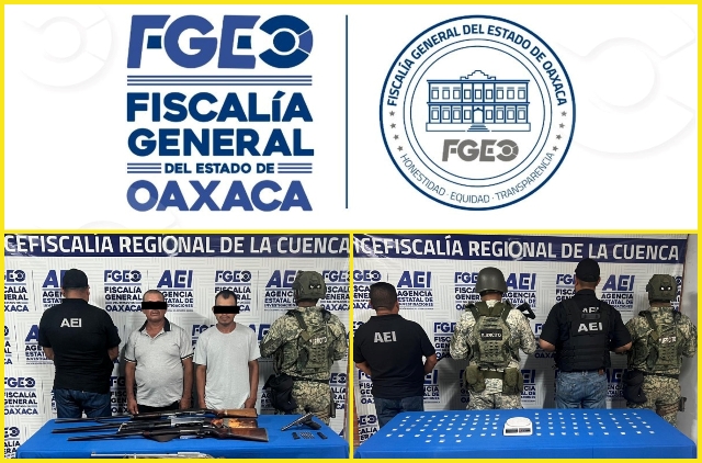 Fiscalía de Oaxaca realiza cateos en la Cuenca, como parte de estrategia de combate al narcomenudeo: detiene a dos personas, asegura dosis de drogas y armas de fuego.- clamorsocial.com