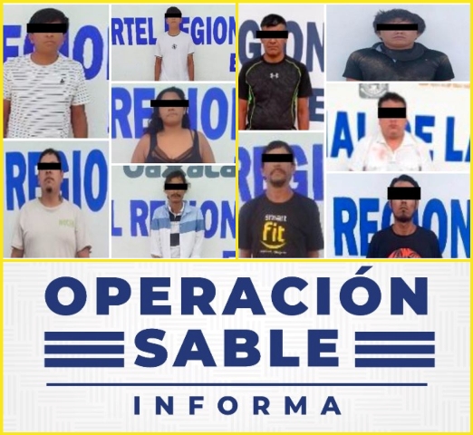 Con patrullajes a cargo de FGEO, SSPC, DEFENSA, SEMAR y GN se logra detención de 13 personas por narcomenudeo y posesión de drogas en Juchitán gracias a Operación Sable.- clamorsocial.com