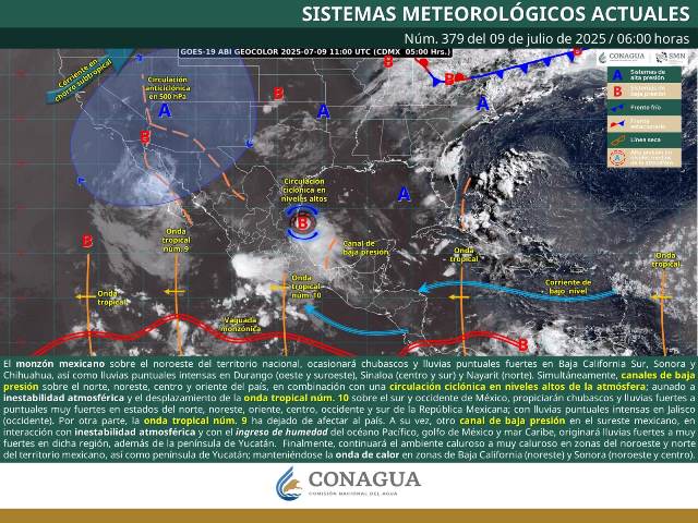 SE PRONOSTICAN LLUVIAS PUNTUALES MUY FUERTES EN GUERRERO, OAXACA Y CHIAPAS.- clamorsocial.com