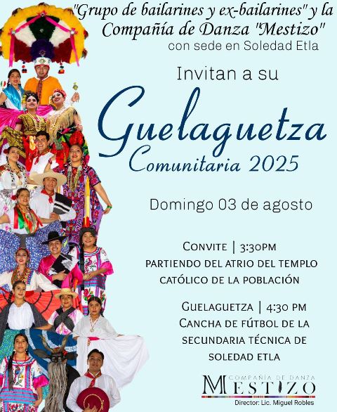 Invitan a la Guelaguetza en Soledad Etla.- clamorsocial.com