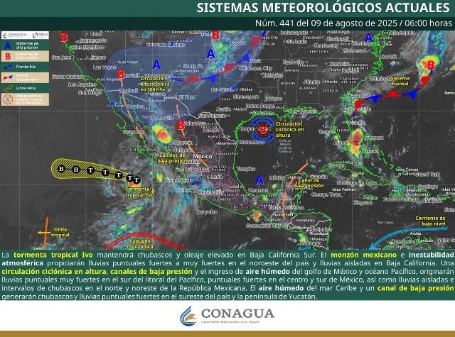 SE PREVÉN LLUVIAS PUNTUALES MUY FUERTES EN SONORA, GUERRERO Y OAXACA.- clamorsocial.com