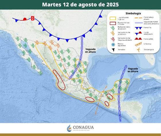 LLUVIAS INTENSAS EN SINALOA, NAYARIT, JALISCO, COLIMA, OAXACA Y CHIAPAS.- CLAMORSOCIAL.COM