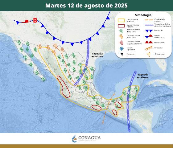 LLUVIAS INTENSAS EN SINALOA, NAYARIT, JALISCO, COLIMA, OAXACA Y CHIAPAS.- CLAMORSOCIAL.COM