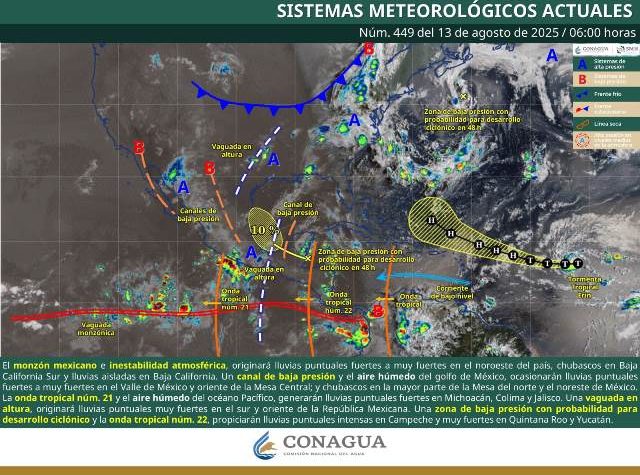 SE PREVÉN LLUVIAS PUNTUALES MUY FUERTES EN GUERRERO, OAXACA Y CHIAPAS.- clamorsocial.com