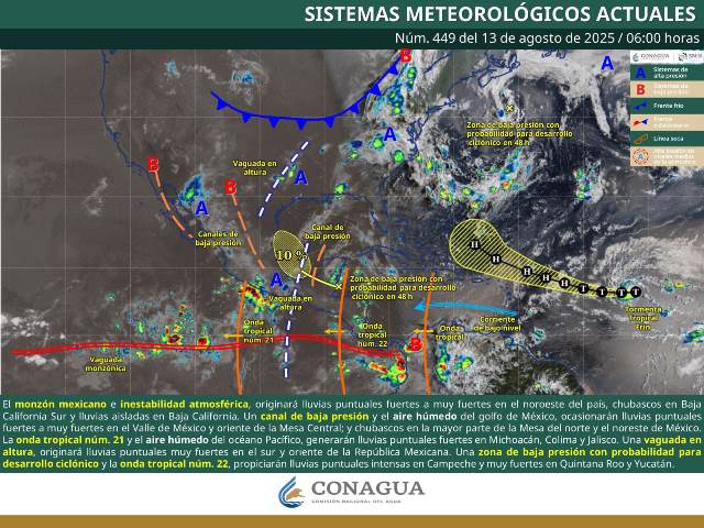 SE PREVÉN LLUVIAS PUNTUALES MUY FUERTES EN GUERRERO, OAXACA Y CHIAPAS.- clamorsocial.com