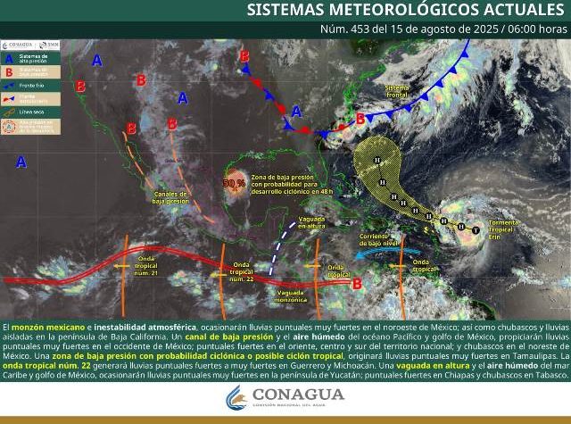 LLUVIAS PUNTUALES FUERTES EN GUERRERO, OAXACA Y CHIAPAS.- clamorsocial.com