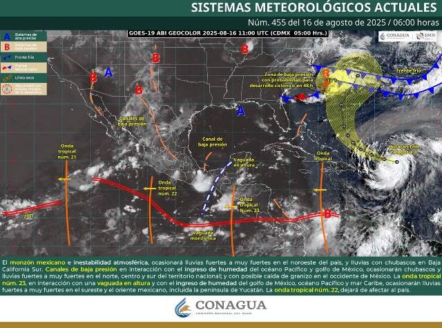 LLUVIAS MUY FUERTES EN OAXACA Y CHIAPAS.- clamorsocial.com