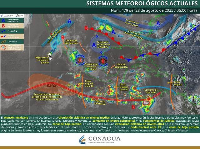 LLUVIAS INTENSAS EN ZONAS DE OAXACA, TABASCO Y CHIAPAS.-clamorsocial.com